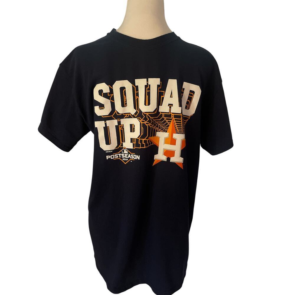 Houston Astros Men's Medium Squad Up Post  Season  2019 Blue T Shirt